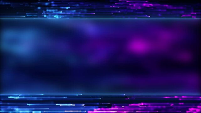 Digital Broadcast Frame - Blue Pink Streaming Background Animation 4K