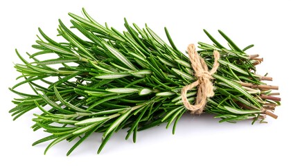 Fresh rosemary tied with twine