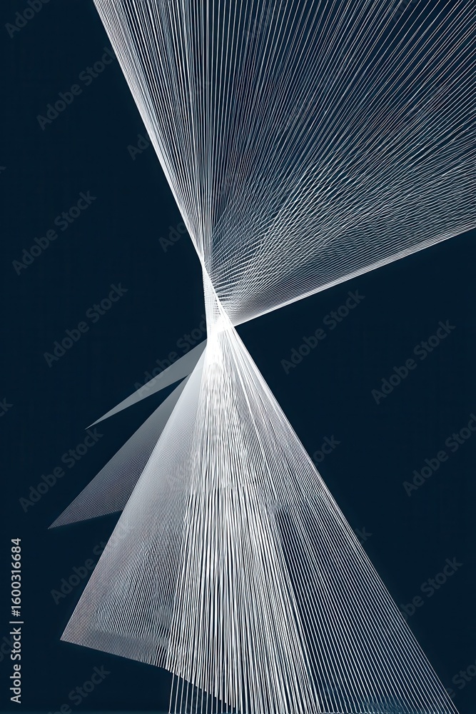 Aufkleber abstract geometric pattern with white lines on a dark background