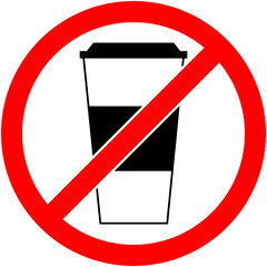 No drink sign. Illustration. Flat design.