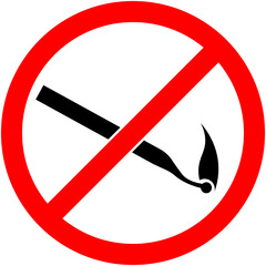 No match sign illustration. Flat design.