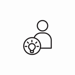 person with idea icon sign vector