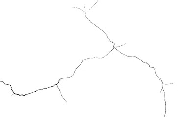 Three branches crack transparent background PNG