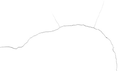 Realistic isolated single crack on transparent background PNG