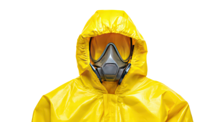 Chemical protective suit folded neatly background isolated on a Transparent background, PNG file.