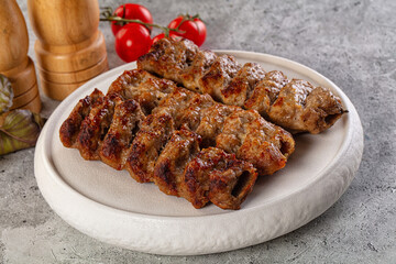 Grilled kebab minced meat barbecue