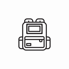 student backpack icon icon sign vector