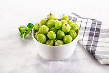 Ripe sweet juicy green gooseberry