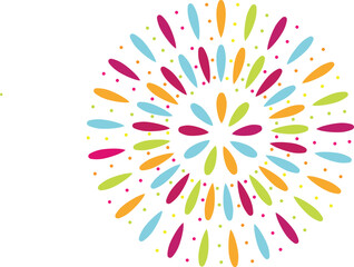 Obraz premium fireworks line icon, festive fire work vector illustration