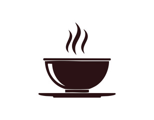 soup steaming stencil icon silhouette vector illustration.graphic, liquid, outline, silhouette, warm, steam, stencil, hot, illustration, kitchen, shape, steaming, broth, design, icon, meal, soup, 
