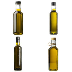 Set of bottle of olive oil, isolated 