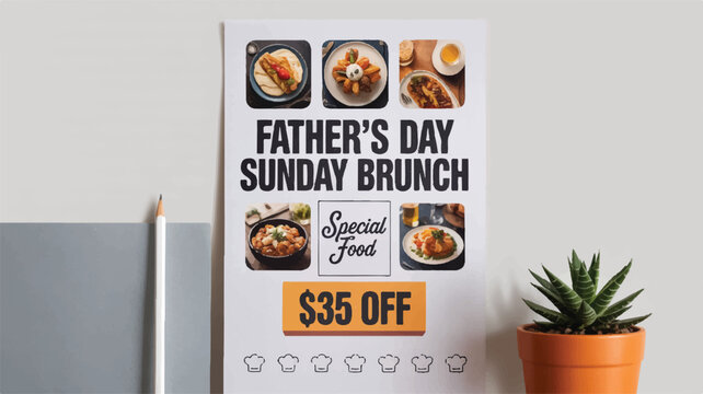 Father's Day Sunday Brunch Special Food Offer discount