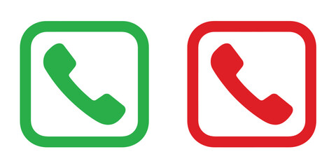 Red glossy 3D phone icon button for web contact and communication