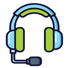 A vector art headphones on white background
