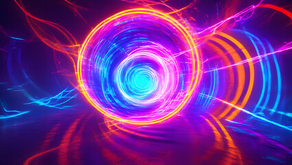 Neon Vortex Tunnel