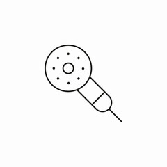 microphone with stand icon sign vector