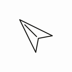 paper airplane send icon sign vector