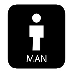 toilet for man sign icon vector