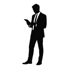 Professional Businessman Silhouette Vector Illustration