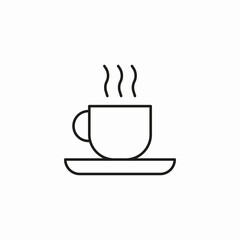 steaming hot drink icon sign vector