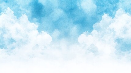 Celestial Watercolor: A Serene Sky of Clouds and Blue Hues