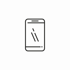 vertical smart phone icon sign vector