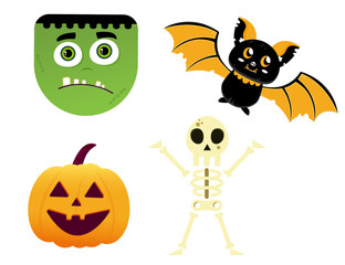 Halloween Characters Vector Set