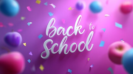 Colorful back to school display with vibrant decorations and playful elements at a school-themed event