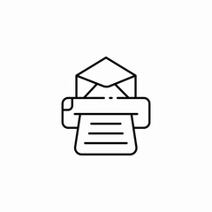 print email document icon sign vector