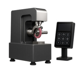 Internal grinding machine with a compact design and external control console for small-scale operations in a custom tool shop.