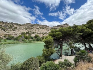 lake and mountains