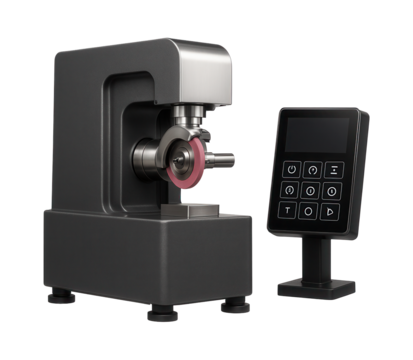 Internal grinding machine with a compact design and external control console for small-scale operations in a custom tool shop.