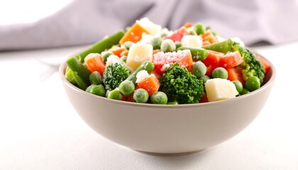 Frozen mixed vegetables in bowl (1)