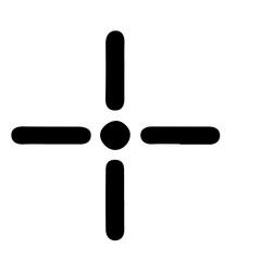 Minimalist black cross-shaped spark icon, simple bright light, shining star, abstract vector suitable for logos, signs and creative purposes.