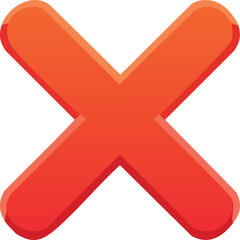 Obraz premium Cancel 3d icon rejection mark wrong symbol no sign