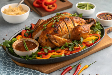 Fototapeta premium roasted chicken 