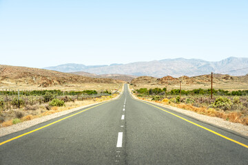 Endlose Straße Montagu Paarl Route 62 Südafrika