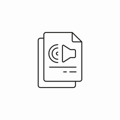 audio document indicator icon sign vector