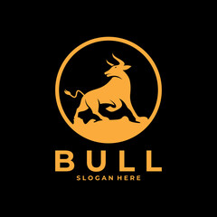 Elegant Bull logo design template. Bull sign logo design vector