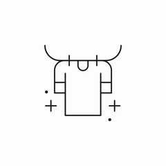 hanging clean shirt icon sign vector