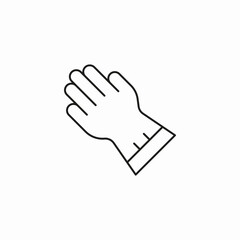 protective glove hand icon sign vector