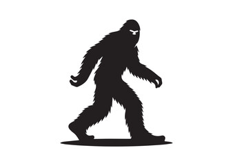 Fototapeta premium Bigfoot silhouette vector illustration