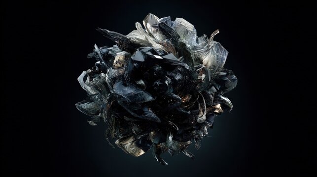 Abstract Digital Sphere In Dark Space