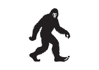 Obraz premium Bigfoot silhouette vector illustration