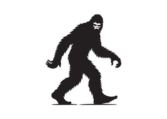 Fototapeta premium Bigfoot silhouette vector illustration