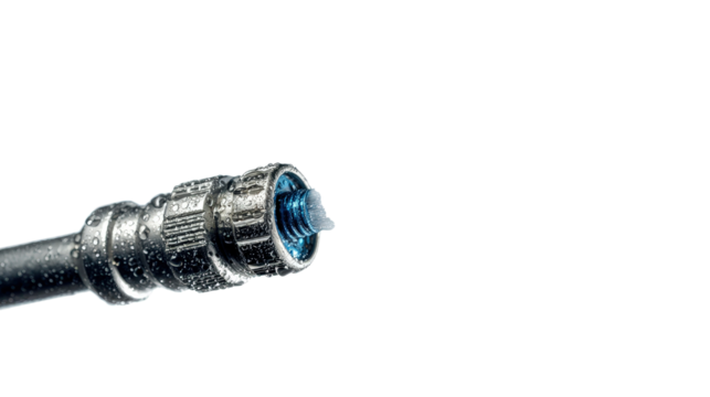 Close-up of sprinkler spray nozzle background isolated on a Transparent background, PNG file.