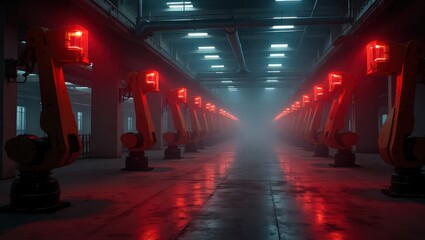 Robotic Arms Stand Guard in a Gritty, Post-Apocalyptic Workshop