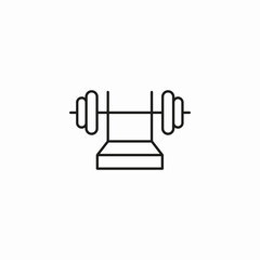 barbell rack stand icon sign vector