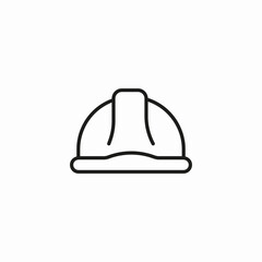 construction safety helmet icon sign vector