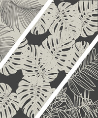 palm leaves tropical print.eps